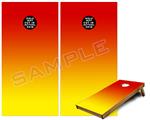 Cornhole Game Board Vinyl Skin Wrap Kit - Smooth Fades Yellow Red fits 24x48 game boards (GAMEBOARDS NOT INCLUDED)