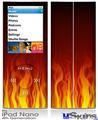 iPod Nano 4G Skin - Fire Flames on Black
