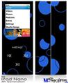 iPod Nano 4G Skin - Lots of Dots Blue on Black