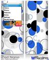 iPod Nano 4G Skin - Lots of Dots Blue on White