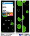 iPod Nano 4G Skin - Lots of Dots Green on Black