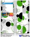 iPod Nano 4G Skin - Lots of Dots Green on White