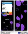 iPod Nano 4G Skin - Lots of Dots Purple on Black