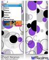 iPod Nano 4G Skin - Lots of Dots Purple on White