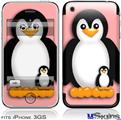 iPhone 3GS Skin - Penguins on Pink