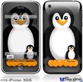 iPhone 3GS Skin - Penguins on Black