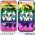 iPhone 3GS Skin - Cartoon Skull Rainbow