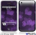 iPhone 3GS Skin - Bokeh Hearts Purple