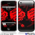 iPhone 3GS Skin - Oriental Dragon Red on Black