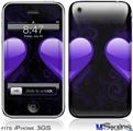 iPhone 3GS Skin - Glass Heart Grunge Purple