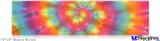 12x3 Bumper Sticker (Permanent) - Tie Dye Swirl 102