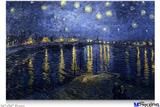 Poster 36"x24" - Vincent Van Gogh Starry Night Over The Rhone