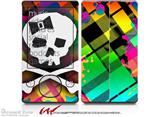Rainbow Plaid Skull - Decal Style skin fits Zune 80/120GB  (ZUNE SOLD SEPARATELY)