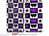 Purple Hearts And Stars - Decal Style skin fits Zune 80/120GB  (ZUNE SOLD SEPARATELY)