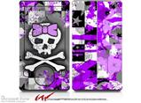 Purple Princess Skull - Decal Style skin fits Zune 80/120GB  (ZUNE SOLD SEPARATELY)