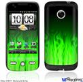 HTC Droid Eris Skin - Fire Flames Green