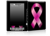 Hope Breast Cancer Pink Ribbon on Black - Decal Style Skin for Amazon Kindle DX