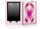 Hope Breast Cancer Pink Ribbon on Pink - Decal Style Skin for Amazon Kindle DX