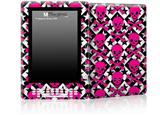 Pink Skulls and Stars - Decal Style Skin for Amazon Kindle DX