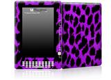 Purple Leopard - Decal Style Skin for Amazon Kindle DX