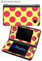 Kearas Polka Dots Pink And Yellow - Decal Style Skin fits Nintendo DSi XL (DSi SOLD SEPARATELY)