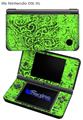 Folder Doodles Neon Green - Decal Style Skin fits Nintendo DSi XL (DSi SOLD SEPARATELY)