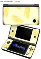 Lemons Yellow - Decal Style Skin compatible with Nintendo DSi XL (DSi SOLD SEPARATELY)