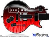Guitar Hero III Wii Les Paul Skin - Fire Flames Red