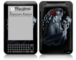Two Face with Rose - Decal Style Skin fits Amazon Kindle 3 Keyboard (with 6 inch display)