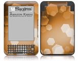 Bokeh Hex Orange - Decal Style Skin fits Amazon Kindle 3 Keyboard (with 6 inch display)