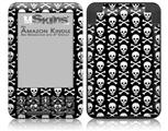 Skull and Crossbones Pattern - Decal Style Skin fits Amazon Kindle 3 Keyboard (with 6 inch display)