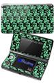Skull Checker Green - Decal Style Skin fits Nintendo 3DS (3DS SOLD SEPARATELY)