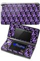 Skull Checker Purple - Decal Style Skin fits Nintendo 3DS (3DS SOLD SEPARATELY)