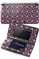 Splatter Girly Skull Pink - Decal Style Skin fits Nintendo 3DS (3DS SOLD SEPARATELY)