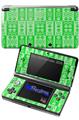Skull And Crossbones Pattern Green - Decal Style Skin fits Nintendo 3DS (3DS SOLD SEPARATELY)