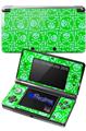 Skull Patch Pattern Green - Decal Style Skin fits Nintendo 3DS (3DS SOLD SEPARATELY)
