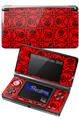 Skull Patch Pattern Red - Decal Style Skin fits Nintendo 3DS (3DS SOLD SEPARATELY)