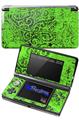 Folder Doodles Neon Green - Decal Style Skin fits Nintendo 3DS (3DS SOLD SEPARATELY)