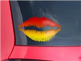 Lips Decal 9x5.5 Smooth Fades Yellow Red