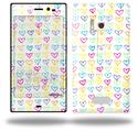 Kearas Hearts White - Decal Style Skin (fits Nokia Lumia 928)