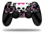 WraptorSkinz Skin compatible with Sony PS4 Dualshock Controller PlayStation 4 Original Slim and Pro Pink Bow Skull (CONTROLLER NOT INCLUDED)