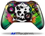 Decal Skin Wrap fits Microsoft XBOX One Wireless Controller Rainbow Plaid Skull