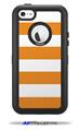 Psycho Stripes Orange and White - Decal Style Vinyl Skin fits Otterbox Defender iPhone 5C Case (CASE SOLD SEPARATELY)