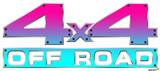 Smooth Fades Neon Teal Hot Pink - 4x4 Decal Bolted 13x5.5 (2 Decal Set)