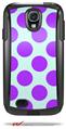 Kearas Polka Dots Purple And Blue - Decal Style Vinyl Skin fits Otterbox Commuter Case for Samsung Galaxy S4 (CASE SOLD SEPARATELY)