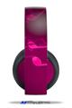 Vinyl Decal Skin Wrap compatible with Original Sony PlayStation 4 Gold Wireless Headphones Bokeh Music Hot Pink (PS4 HEADPHONES  NOT INCLUDED)
