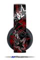 Vinyl Decal Skin Wrap compatible with Original Sony PlayStation 4 Gold Wireless Headphones Baja 0003 Red Dark (PS4 HEADPHONES  NOT INCLUDED)