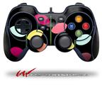 Plain Leaves On Black - Decal Style Skin fits Logitech F310 Gamepad Controller (CONTROLLER SOLD SEPARATELY)