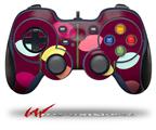 Plain Leaves On Burgundy - Decal Style Skin fits Logitech F310 Gamepad Controller (CONTROLLER SOLD SEPARATELY)