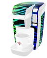 Decal Style Vinyl Skin compatible with Keurig K10 / K15 Mini Plus Coffee Makers Rainbow Zebra (KEURIG NOT INCLUDED)